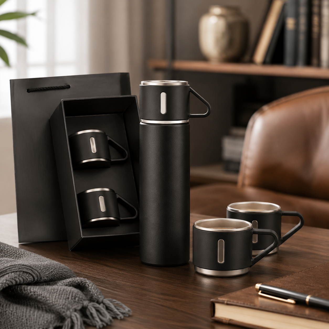 Thermos isotherme avec 2 tasses