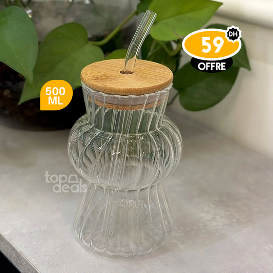 Tasse avec paille & couvercle 500ml