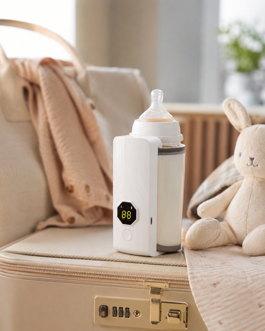 Chauffe-Biberon Portable Rechargeable avec Écran Digital