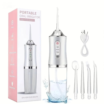 Hydropulseur dentaire portable rechargeable – 3 modes