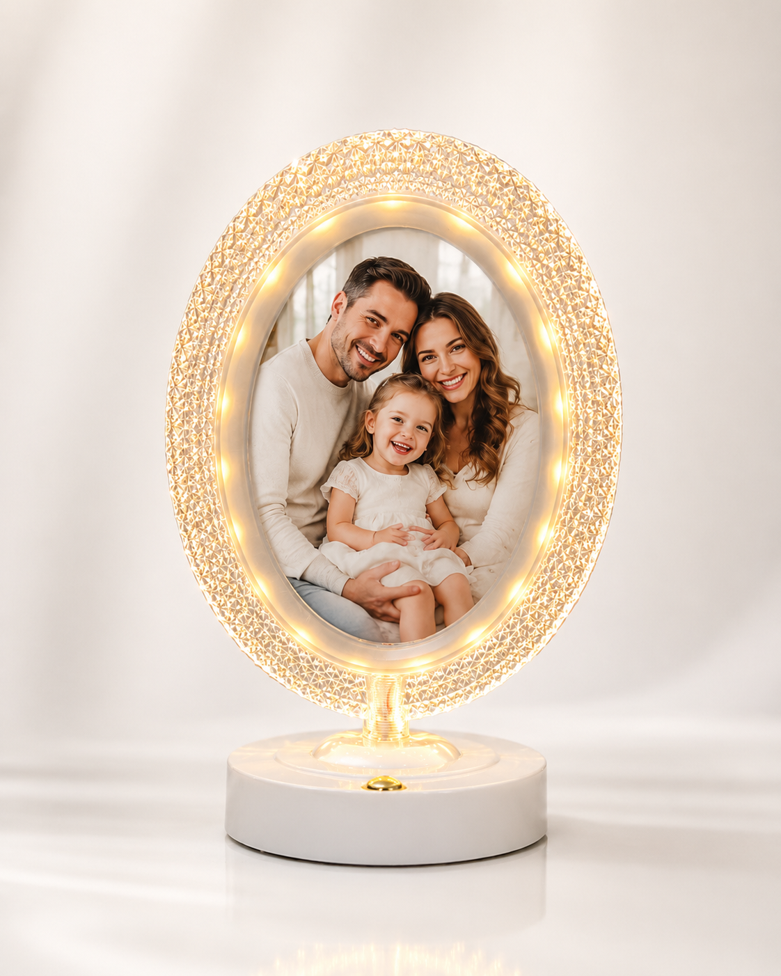 Cadre Photo Lumineux LED Ovale Personnalisable