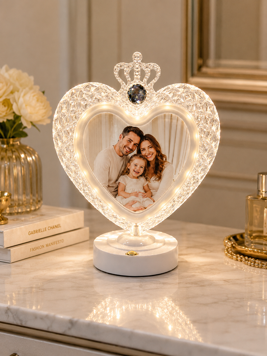 Lampe Photo LED Cœur – Effet Cristal