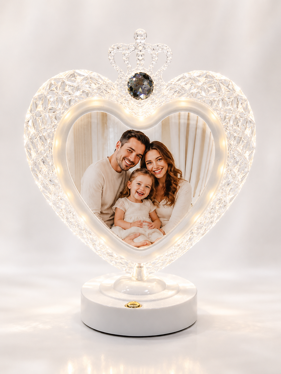 Lampe Photo LED Cœur – Effet Cristal