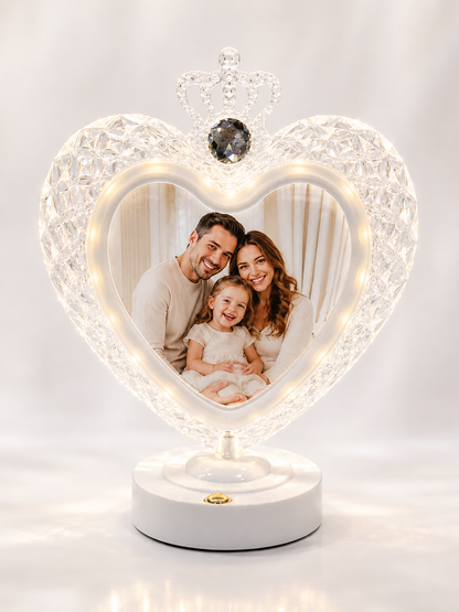Lampe Photo LED Cœur – Effet Cristal